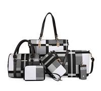 2E-youth Monederos y bolsos de diseñador para mujer, bolso de hombro con asa superior, Gezi6-black, Large