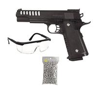 2EAGLE Pack Pistola de Airsoft Modelo Saigo Hi-Capa SG00060 con Muelle/Material: plástico de Alta Resistencia/Potencia 0,3 Joule/entregado con Accesorios