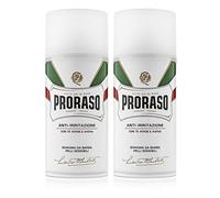2er Rasierschaum Weiß Proraso mit Grünem Tee und Hafer für sensible Haut je 300 ml = 600 ml