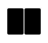 2er Set Glasabdeckplatten Negro Glaskeramik-Kochfelder 30 X 52CM Placa Tapa