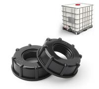 2er Set IBC Container Adapter Zubehör s60x6 1 Zoll - Adaptador IBC 1 Pulgada Rosca Hembra IBC Contenedor Accesorios Adaptador Tapa Passend für IBC Garten Tank behälter Wassertank Adapter 1000L