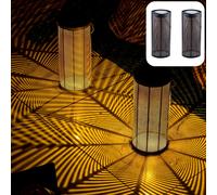 2er Set Moda Escandinava Farol Solar Linterna Lámpara Decoración Balcón Jardín