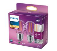 2er-Set Philips LED Classic 4.3W 2700K E27