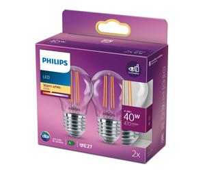 2er-Set Philips LED Classic 4.3W 2700K E27