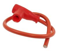 2EXTREME cable de encendido Racing con pipa roja 32 cm - cable de bujía de silicona resistente al calor - universal para scooter 50 ccm, ciclomotor, moto