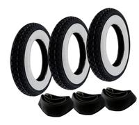 2EXTREME Kenda - Juego de 3 cámaras de aire para neumáticos de pared blanca de 3,50 a 10 pulgadas, compatible con Vespa PX 125, 150, 200 Ape