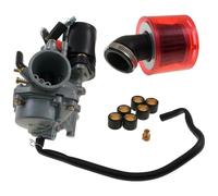 2EXTREME kit carburador abierto - in arburador 18 mm, filtro sport & rodillos variador - compatible con Minarelli, 1E40QMB, CPI, Keeway, Generic - kit de deslimitación 2T