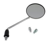 2EXTREME retrovisor M10 cromado 105 milímetros compatible con motocicleta | Montaje universal izquierda o derecha; rosca derecha M10x1.25, marca E; compatible con escúter, ciclomotor, quad y scooter