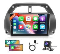 2G+64G Android Radio de Coche paraToyota RAV4 2001-2006 con Wireless Apple Carplay Android Auto GPS Navi WiFi 9 Pulgadas Radio Coche con Bluetooth FM/RDS/DAB/OBD/DVR Control del Volante Cámara Trasera