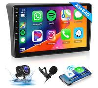 2G+64G Android Radio para Nissan Navara 2006-2014 con Carplay Android Auto Mirror Link Inalámbrico, Hodozzy 9 Pulgadas Pantalla Táctil de GPS Bluetooth WiFi EQ FM RDS Radio, Control del Volante