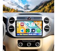2G+64G CAMECHO Android 13 para VW Tiguan (2010-2017) con Navi Carplay Android Auto, 9 Pulgadas Pantalla Doble DIN autoradio con Bluetooth FM RDS+cámara Trasera