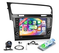 2G+64G Dab+/Dab Android Radio Coche para VW Golf 7 2013-2018 Inalámbrico Carplay Android Auto, 7 Pulgadas Pantalla Táctil Radio con GPS Navi WiFi Mirror Link Bluetooth FM/RDS/EQ/USB Cámara Trasera