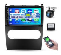 2G&64G Podofo 9" Radio para Mercedes Benz B200 A B Classe W169 A160 A180 A200 A220 2008-2012 con Carplay Android Auto,pantalla táctil Bluetooth HIFI/RDS/FM Radio,Wifi Navi/AHD Cámara de visión trasera