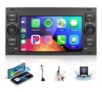 2G+64G Radio Coche Android 13 para Ford Focus Fiesta C/S-MAX Transit Galaxy Mondeo Connect con Pantalla Táctil HD 7” con CarPlay y Android Auto GPS Wi-Fi USB BT FM RDS