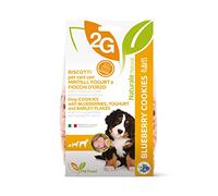 2G Pet Food Blueberry Cookies Galletas para Perros de arándanos y Yogurt Snack Natural y Saludable Made in Italy con arándanos y Yogur Fresco crujientes y auténticos Todas Las Tallas y