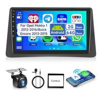 2G y 64G 9" Radio Coche de para Opel Mokka 1 2012-2016/ Buick Encore 2013-2015 con Carplay Android Auto inalámbrico,Pantalla táctil Bluetooth HiFi/RDS/FM Radio, WiFi Navi/AHD cámara de visión Trasera