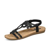 2Go 8018-802-9, Sandalias Planas Mujer, Negro, 41 EU