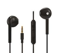 2GO Auriculares estéreo in-Ear Comfort (Clavija estéreo de 3,5 mm, botón multifunción, Bajos dinámicos), Color Negro