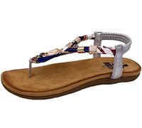 2Go Fashion 8018-805-124, Sandalias Planas Mujer, Azul, 39 EU