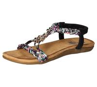 2Go Fashion 8018-824, Sandalias Planas Mujer, Negro, 41 EU