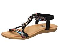 2Go Fashion 8018-830, Sandalias Planas Mujer, Negro, 38 EU