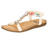 2Go Fashion 8018-831, Sandalias Planas Mujer, Blanco, 38 EU