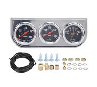 2in Oil Pressure Water Temp Amp Meter 3 in 1 Triple Gauge Replacement for 12V Gasoline Vehicle