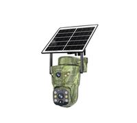2k+2k se doblan la cámara Solar inalámbrica PTZ 4G SIM de la Lente con la Caza al Aire Libre Audio bidireccional del Panel Solar