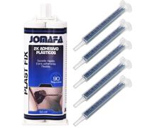 2K ADHESIVO BICOMPONENTE PARA PLASTICO|Pegamento de reparacion de plasticos, 50ml + 5 CANULAS DE APLICACION