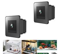 2K HD Aquarium Camera & Terrarium WiFi Pet Camera, 140° Wide-Angle Anti-Glare Macro Lens, 24/7 Recording for Vivarium Cameras for Fish and Reptiles, The Mobile Phone App to Connect (2 PCS)