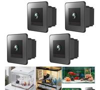 2K HD Aquarium Camera & Terrarium WiFi Pet Camera, 140° Wide-Angle Anti-Glare Macro Lens, 24/7 Recording for Vivarium Cameras for Fish and Reptiles, The Mobile Phone App to Connect (4 PCS)