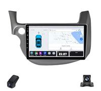 2K Radio Coche para Honda Jazz 2 Fit 2 GG 2008-2014 Pantalla Táctil Android Estéreo para Coche 9-Inch/CarPlay/Android Auto/WiFi/RDS Radio FM Am/GPS/Cámara Visión Trasera/ADAS DVR(Lhd,M100CP)