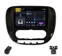 2K Radio para Coche para Kia Soul 2 PS 2013-2019 Pantalla Táctil Android Estéreo para Coche 9-Inch/CarPlay/Android Auto/WiFi/RDS Radio FM Am/GPS/SWC/Cámara Visión Trasera/ADAS DVR(B,M500S 2K)