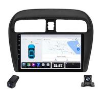 2K Radio para Coche para Mitsubishi Mirage Attrage 2012-2018 Pantalla Táctil Android Estéreo para Coche 9-Inch/CarPlay/Android Auto/WiFi/FM Am/GPS/SWC/Cámara Visión Trasera/ADAS DVR(M100CP)