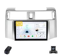 2K Radio para Coche para Toyota 4Runner 5 N280 2009-2020 Pantalla Táctil Android Estéreo para Coche 9-Inch/CarPlay/Android Auto/WiFi/RDS Radio FM Am/GPS/Cámara Visión Trasera/ADAS DVR(M400S 2K)
