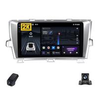 2K Radio para Coche para Toyota Prius 3 XW30 2009-2015 Pantalla Táctil Android Estéreo para Coche 9-Inch/CarPlay/Android Auto/WiFi/RDS Radio FM Am/GPS/Cámara Visión Trasera/ADAS DVR(B,M400S 2K)