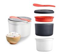2L Arrocera Microondas, Arrocera Pequeña Microondas para Lavavajillas Olla Arrocera para Microondas Cocedor Arroz Microondas Olla de Microondas, para un Arroz Perfectamente Cocido en Pocos Minutos