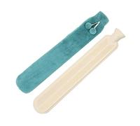 2L Bolsa de Agua Caliente, Natural Goma Botellas con Funda Suave Felpa, 72cm Larga Botella Agua Caliente, para Cuello y Hombros, Espalda, Piernas y Cintura, Compresa Tibia y Fría (9)