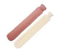 2L Bolsa de Agua Caliente, Natural Goma Botellas con Funda Suave Felpa, 72cm Larga Botella Agua Caliente, para Cuello y Hombros, Espalda, Piernas y Cintura, Compresa Tibia y Fría (20)