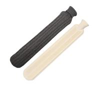 2L Bolsa de Agua Caliente, Natural Goma Botellas con Funda Suave Felpa, 72cm Larga Botella Agua Caliente, para Cuello y Hombros, Espalda, Piernas y Cintura, Compresa Tibia y Fría (14)