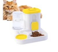 2L Cat Feeder - 1L Pet Water Dispenser for Convenient Feeding, 2 in 1 Spill Proof Design with Automatic Refill, Large Capacity Food Container for Maintaining Hydration and Nutrition