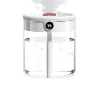 2L Large Capacity Humidifier - Double-Spray Desktop Diffuser With Digital Display & Top-Fill Design | Portable USB-Powered Essential Oil Diffuser For Bedroom, Car, And Travel