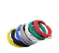 2M/5M Cable de cobre 32 28 24 22 20 18 16 14 12 AWG silicona blanda UL3239 3KV flexible DIY cable LED electrónico iluminación(White; 2m; 28AWG)