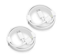 2M/ 6.6FT 2Pack Cable USB C a Lightning para iPhone 14 13 12 11 Pro Max X XS XR 8 Plus, iPad Pro Air Mini, AirPods, Cable Tipo C a Lightning Certificado Apple MFI, Carga Rápida, Power Delivery