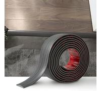 2M Banda de Umbral Barra de Umbral Autoadhesivo de PVC Barras de Transición Umbral Banda de Transición Suelo para Espacios Entre Azulejos, Pisos de Madera, 7.6cm Grano de Madera Gris Oscuro