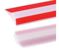 2M Barrera de Ducha Silicona Barrera Agua Ducha Autoadhesiva Barrera para Agua Borde Plato Ducha Plegable Umbral de Ducha de Baño y Cocina,Transparente(25x15mm)