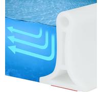 2M Barrera de Ducha, Umbral Ducha Plegable,mantiene el agua dentro del umbral, separación en seco y húmedo, Goma Mampara, barrera de agua para lavabo junta-Blanco