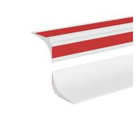 2M Barrera para Agua Barrera de Ducha Silicona Barrera Agua Ducha Autoadhesiva Borde Plato Ducha Plegable Umbral de Ducha de Baño y Cocina, Blanco (Dos adhesivos de soporte)