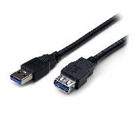 2M BLACK USB 3.0 MALE TO FEMALE