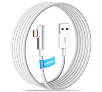 2m Cable trenzado USB C acodado 90 grados para Redmi Note 17 15 14 13 Pro | 6A 120W Cable USB A a tipo C Carga rápida para Xiaomi 17T/15T/14T/13T/12T/11T Pro/POCO X8/F8/M8/X7/X6/C85 Pad 8/7/6/5 blanco